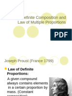 Law of Multiple Proportions and Law of Definite Composition