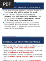 Personal and Team Process Models