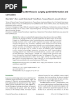 Enhanced Recovery After Thoracic Surgery - Patient Information and Care-Plans