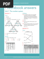 Math Workbook Answers (Unit 1, 2 and 3)