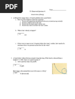 Unit 3 - Worksheet #1 (Conservation of Energy)