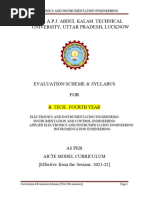 B.tech EI 4th Syllabus 2021