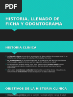 Llenado de Ficha y Odontograma