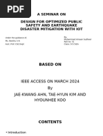 Design For Optimized Public Safety and Earthquake Disaster Mitigation With Iot