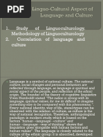 Lecture 1-Linguoculturology