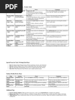 Weekly Study Plan