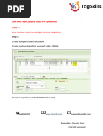 SAP MM Test Cases For PR To PO Conversion: Case - 1 One Purchase Order From Multiple Purchase Requisition