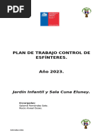 PLAN DE TRABAJO 2023. Control de Esfínter.