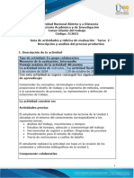 Guía de Actividades y Rúbrica de Evaluación - Tarea 2 - Descripción y Análisis Del Proceso Productivo