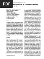 O GlcNAc Modification Is An Endogenous Inhibitor o