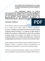 Dictamen Inimpugnabilidad de Morena A Reformas Constitucionale