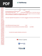 Mycredit Investments Limited Executed Programme Memorandum