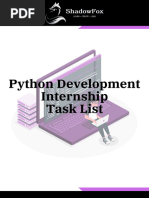 Python Development Internship Task List