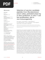 Selection of Vaccine-Candidate Peptides From Subsp. by Prediction, T-Cell Line Proliferation, and Immunogenicity