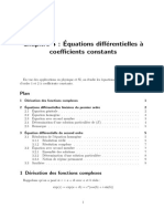 Chapitre 4 - Équations Differentielles.