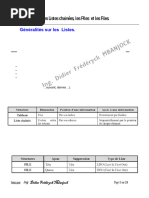 Cours Sur Listes Chainées