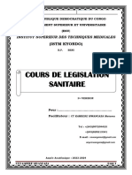 Cours de Legislation Sanitaire Istm