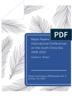 Thayer Major Papers Delivered To International Conferences On The South China Sea, 2009-2024