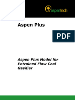 Aspen Plus Model For Entrained Flow Coal Gasifier