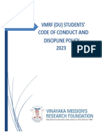 VMRFDU - Code of Conduct - Approved by Authority Regulatins by Student