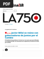 Javier Milei Se Reúne Con Gobernadores de Juntos Por El Cambio - La Agenda Del Presidente - Página - 12