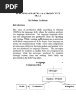 Teaching Speaking As A Productive Skill C10d03ec