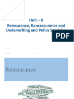 Unit - 6 Reinsurance and Bancaasurance