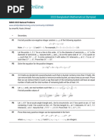 Aops Community 2023 Bangladesh Mathematical Olympiad: Bdmo 2023 National Problems