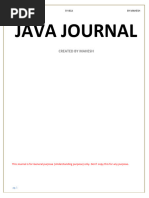 Java Journal by Mahesh