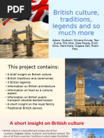 British Culture, Traditions, Legends and So On