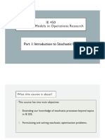 IE 450 Part 1 Introduction To Stochastic Models