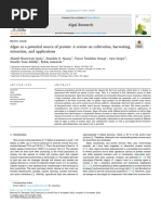 Algae As A Potential Source of Protein A Review On Cultivation, Harvesting, Extraction, and Applications