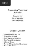 Organizing Technical Activities