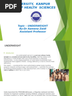 Dietary Management in Underweight