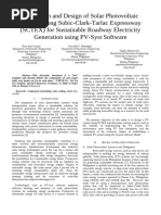 Simulation and Design of Solar Photovoltaic System Along Subic-Clark-Tarlac Expressway (SCTEX) For Sustainable Roadway Electricity Generation Using PV-Syst Software