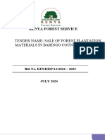 Tender For Sale of Forest Plantation Materials in Baringo County Tender No - KFS - .DISP - .13.2024 2025