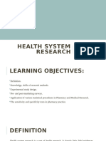 Health Research System Lec 1 To Upload