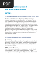 Socialism in Europe and RUSSIAN REVOLUTION