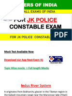 Rivers of India For JK Police Constable Exam