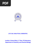 CYC 518 ANALYTICAL CHEMISTRY MSC 3rd SEM