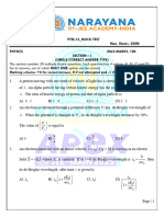 SR Iit Star Model - A&apex - Jee Main PTM-12 (Pt-12-Syllabus) Mock Test QP (23-10-24)