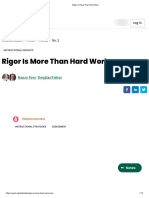 Rigor Is More Than Hard Work