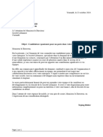 Lettre de Demande D'emploi