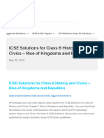 ICSE Solutions For Class 6 History and Civics - Rise of Kingdoms and Republics - ICSE Solutions