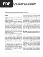 Ijarotimi Ogunsemore 2006 Weaning Foods and Their Impact On Child Feeding Practices Among Low Income Nigerian Mothers