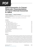 Saliva-Exosomics in Cancer: Molecular Characterization of Cancer-Derived Exosomes in Saliva