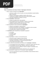 Atividades - Características Dos Gêneros Reportagem e Entrevista para o 6º Ano