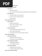 Advanced C Programming Notes Outline