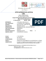 Lima Corte Superior de Justicia: Cargo de Presentación Electrónica de Documento (Mesa de Partes Electrónica) 260738