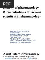 PHARM - History of Pharmacology